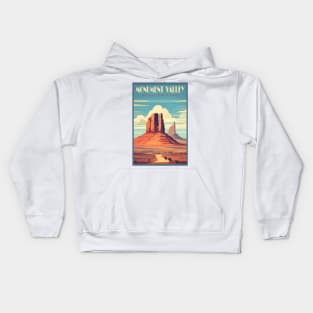 Monument Valley National Park Travel Poster Kids Hoodie